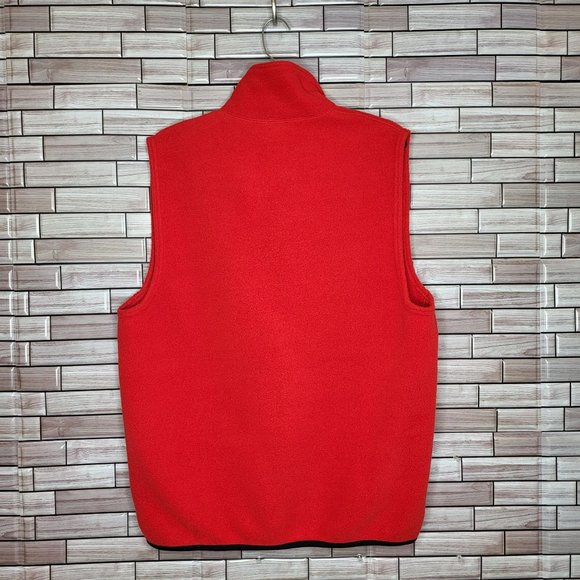 Vintage Russell Athletic Malden Mills Polar Fleece Vest Sweatshirt Large Red - Picture 6 of 11